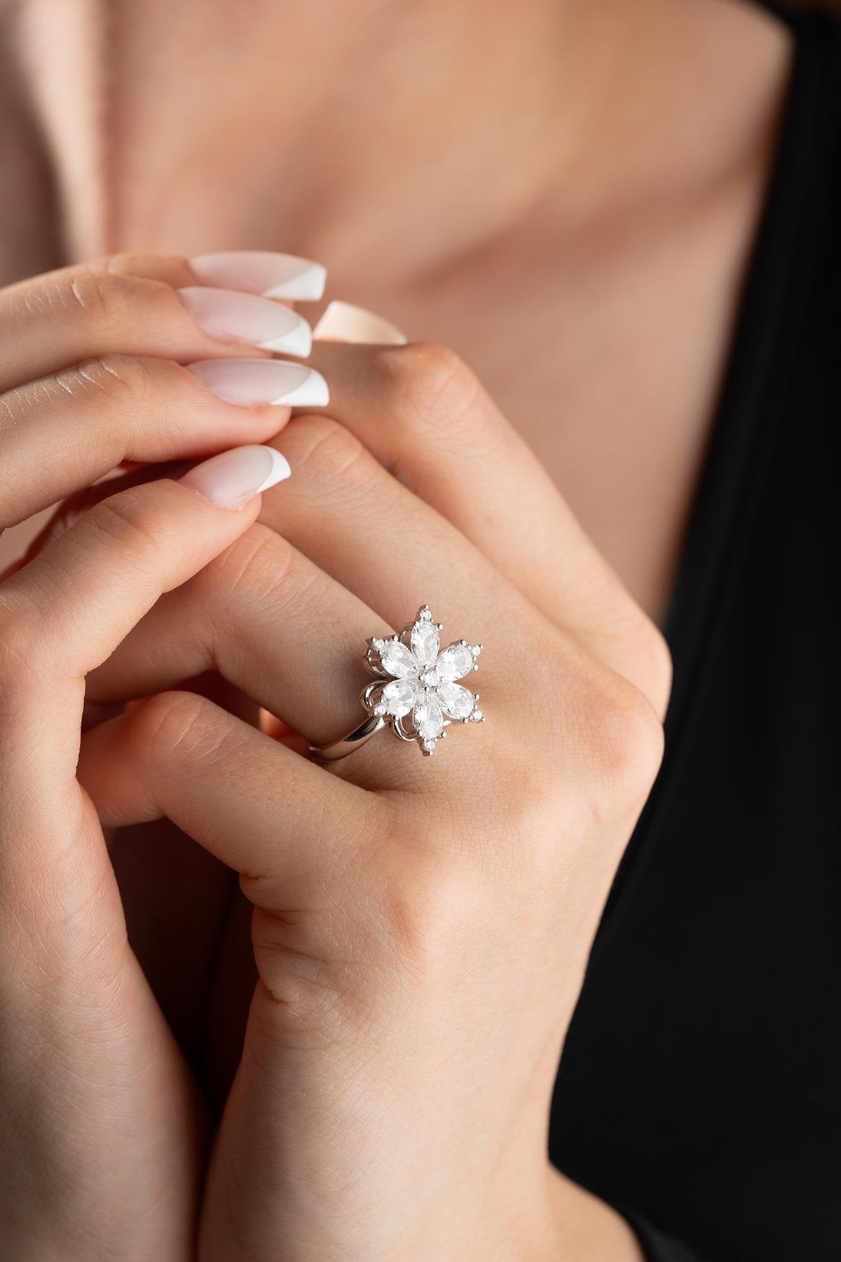 Onyia Rhodium Ring