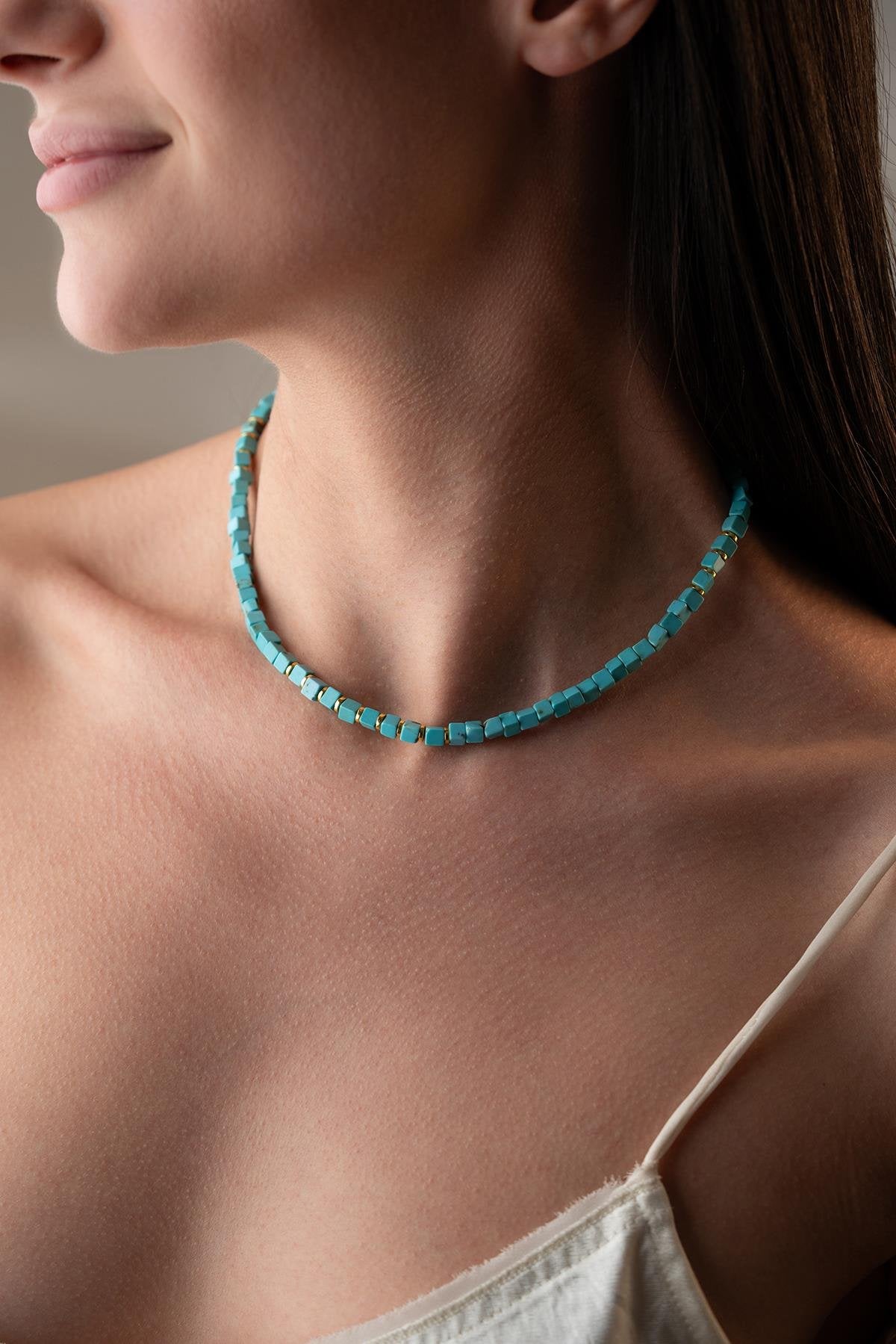 Natural Turquoise Stone Necklace