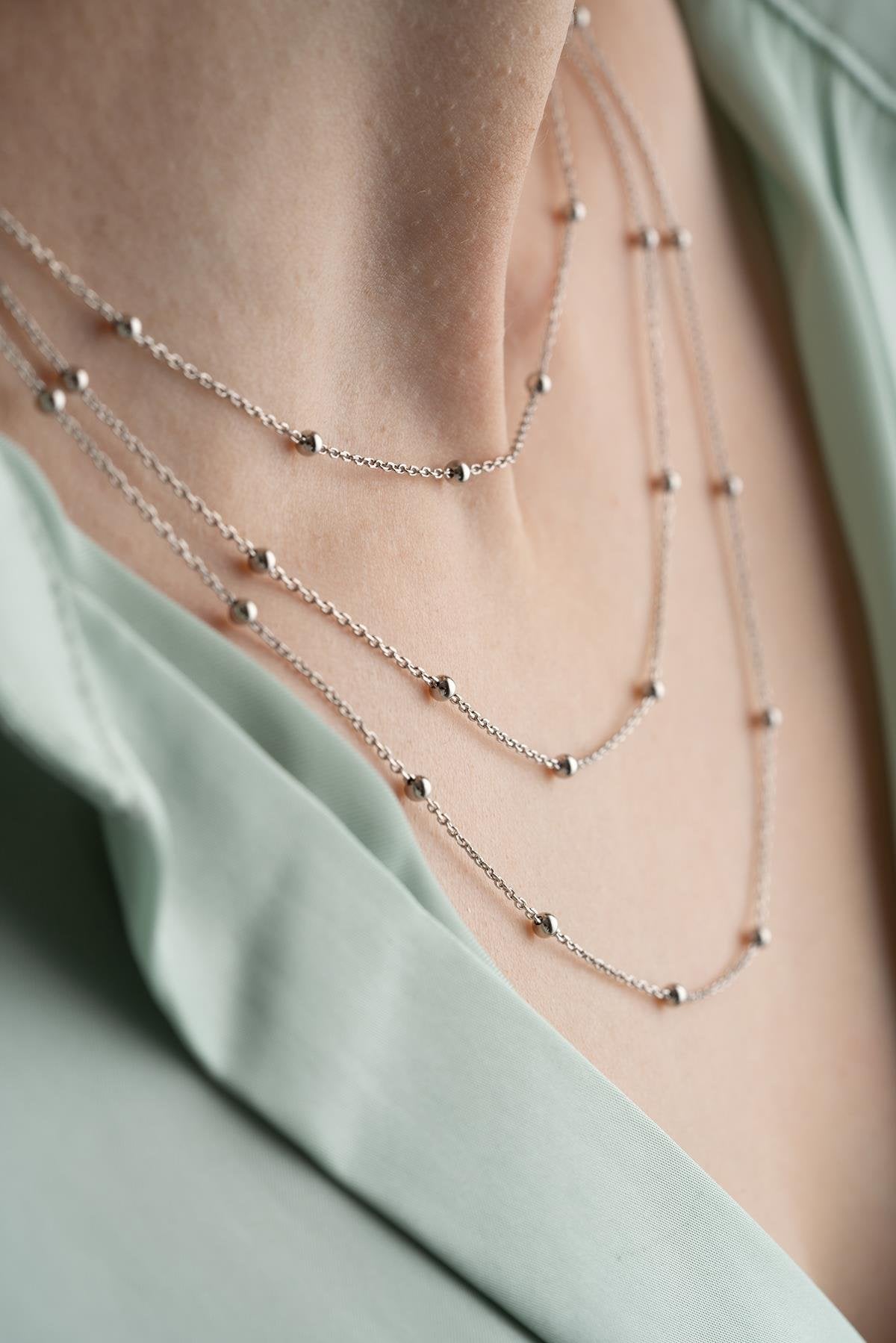 Rhodium Orbit Necklace