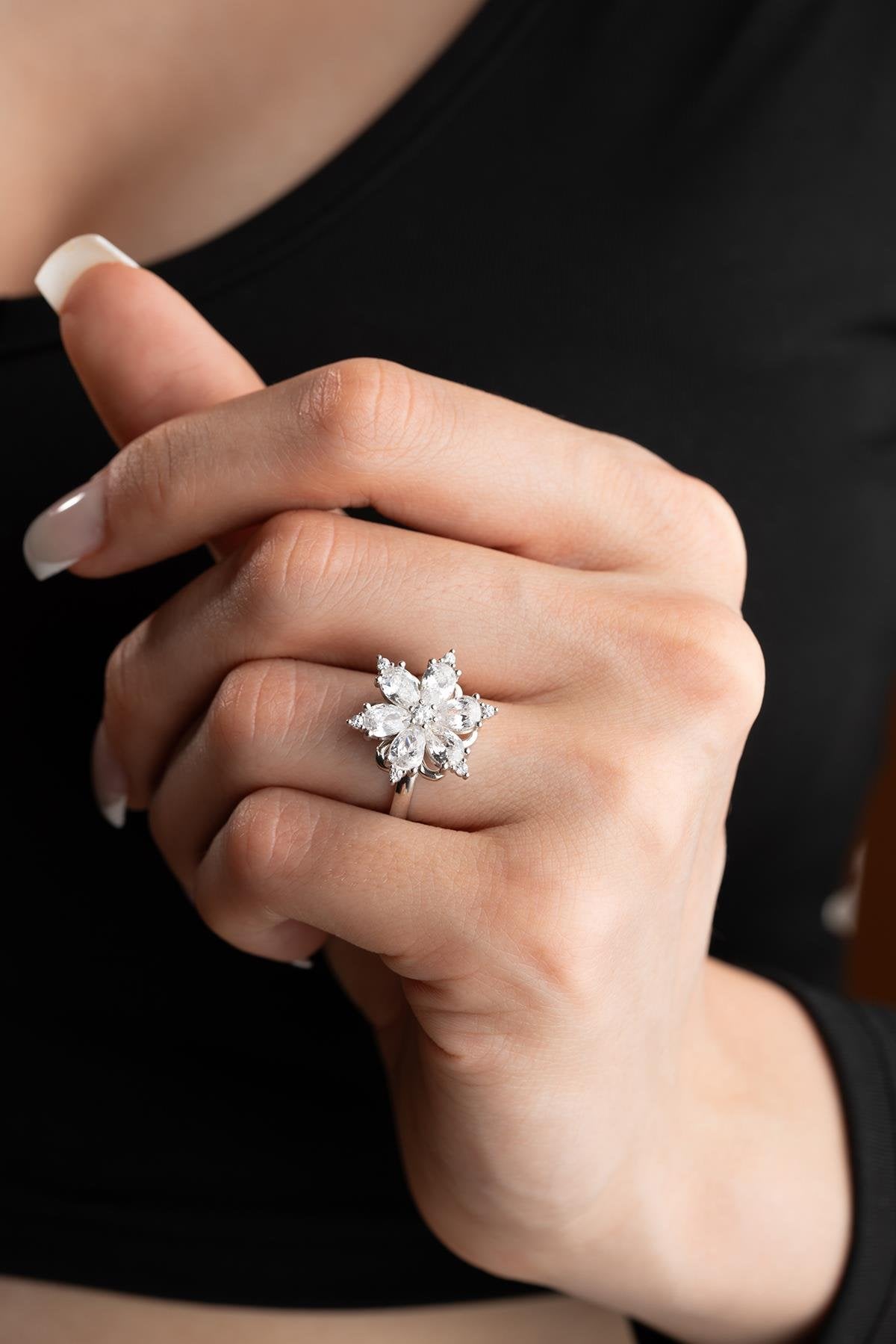 Onyia Rhodium Ring