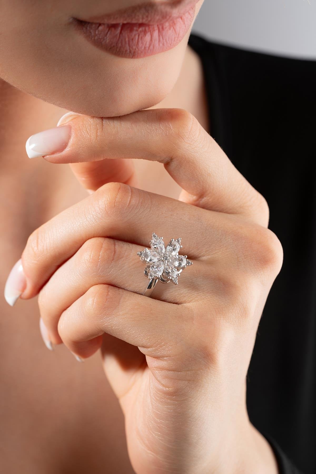 Onyia Rhodium Ring