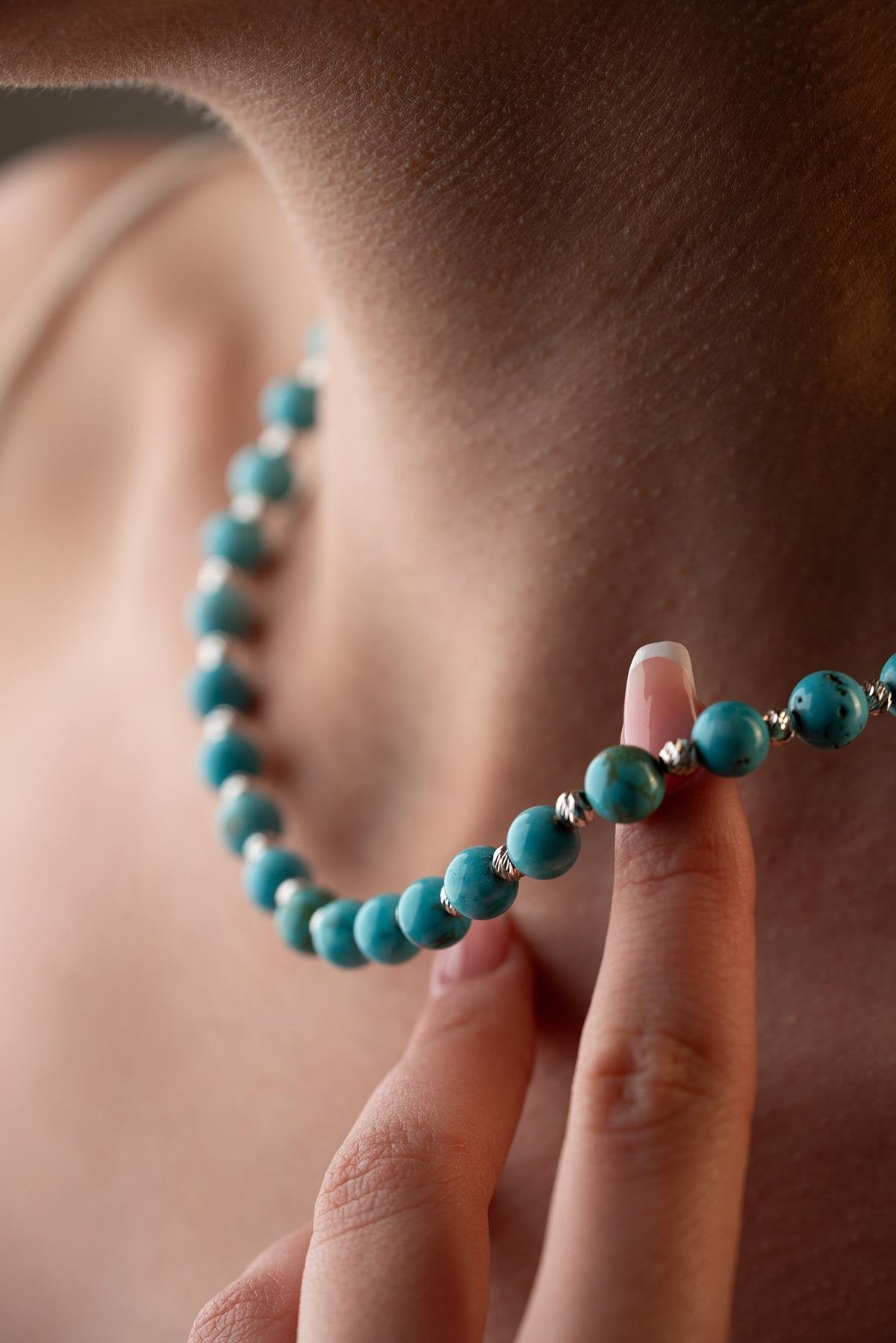 Natural Turquoise S stone Necklace