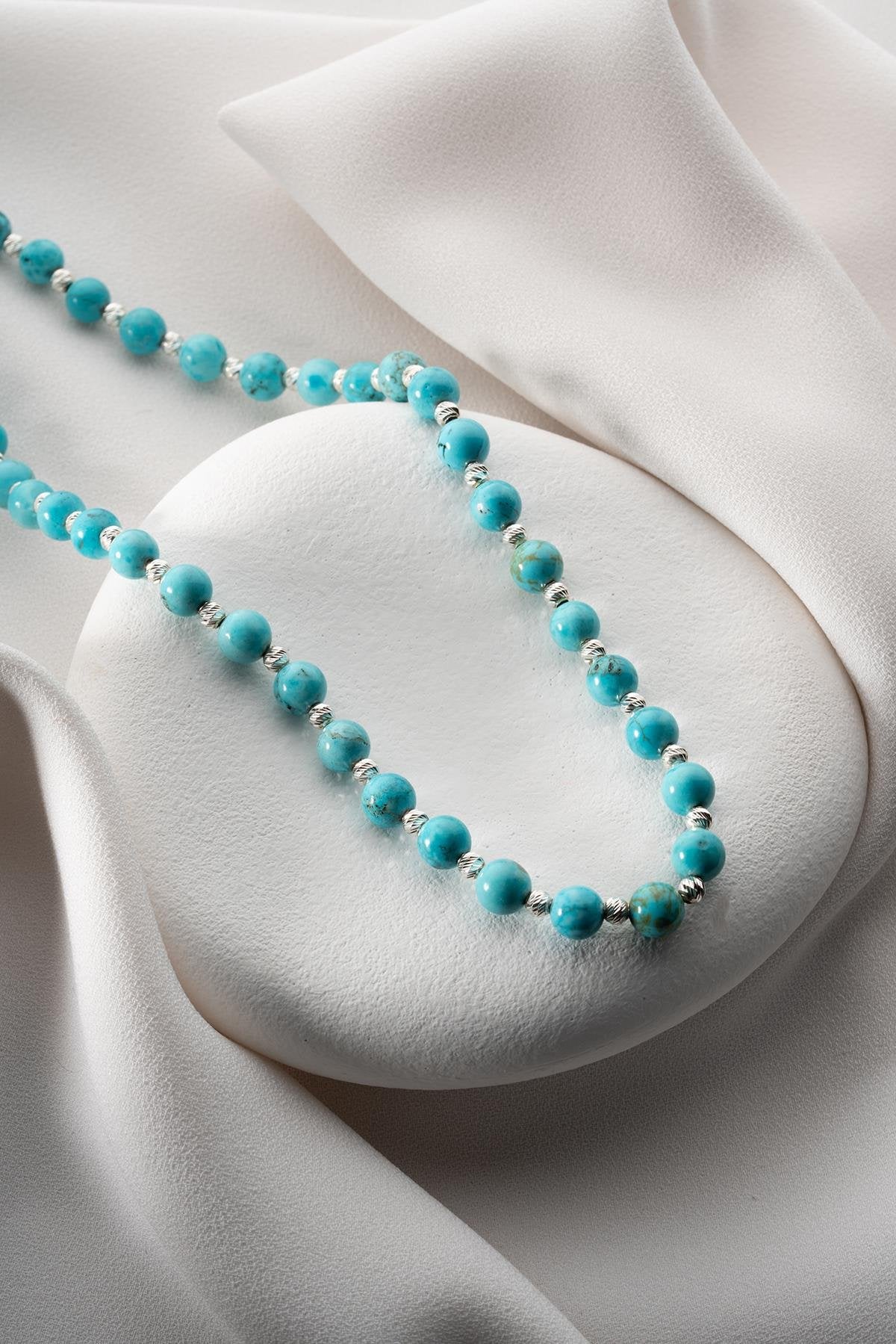 Natural Turquoise S stone Necklace