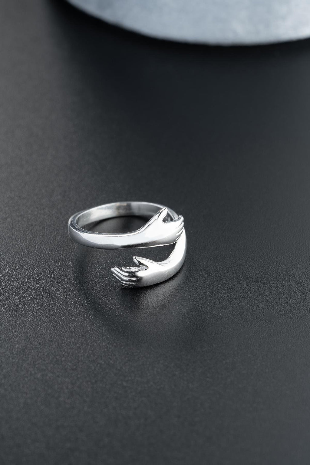 Rhodium Plated Hugging Hands