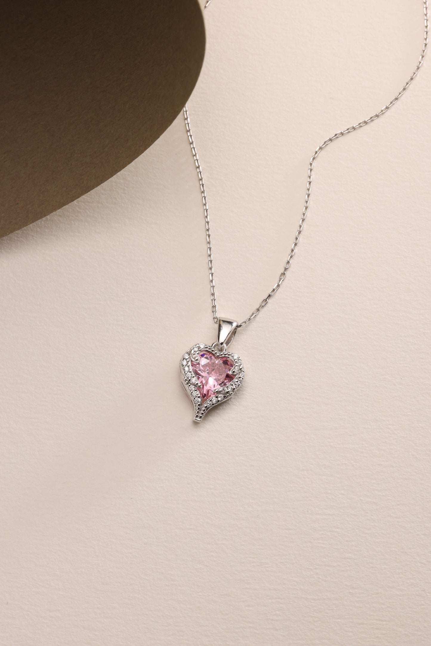 Amour Pinky Crystal Necklace