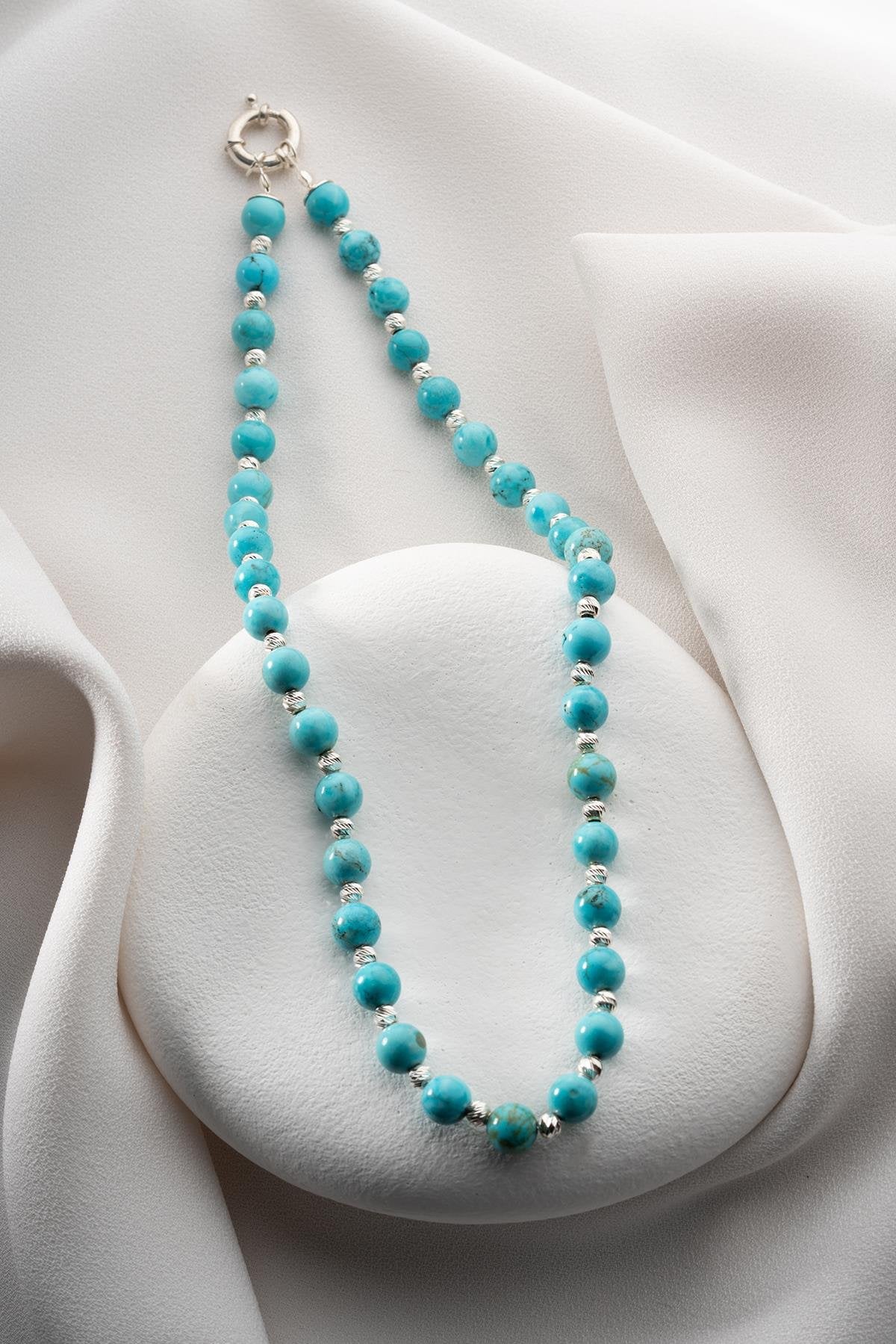 Natural Turquoise S stone Necklace