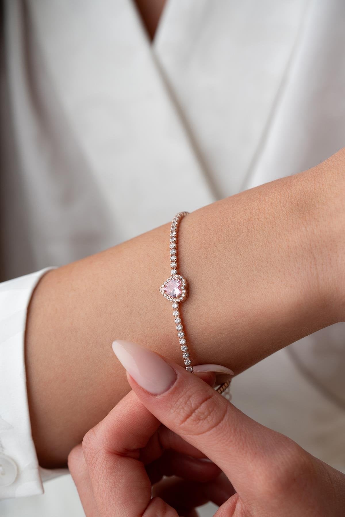 Roze Heart Bracelet