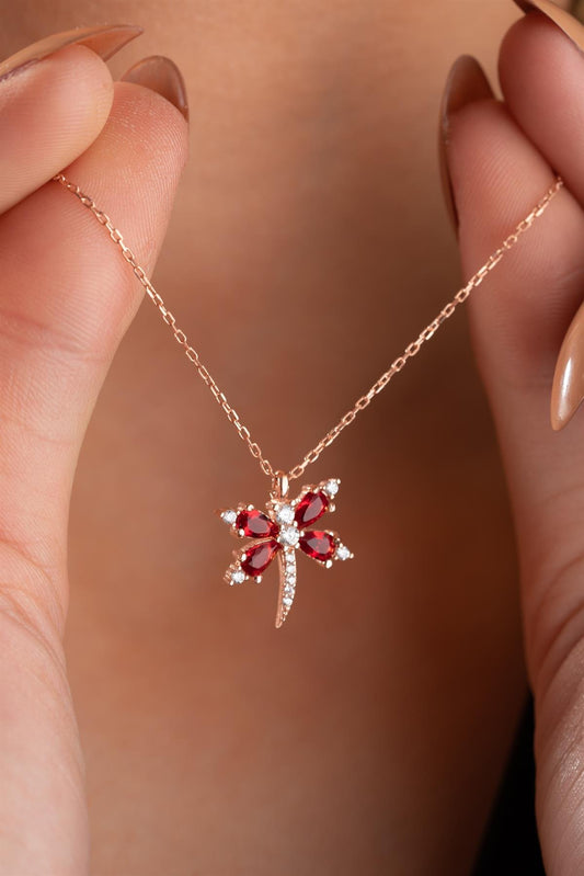 Red Zircon Stone Yusufcuk Model Sans Necklace