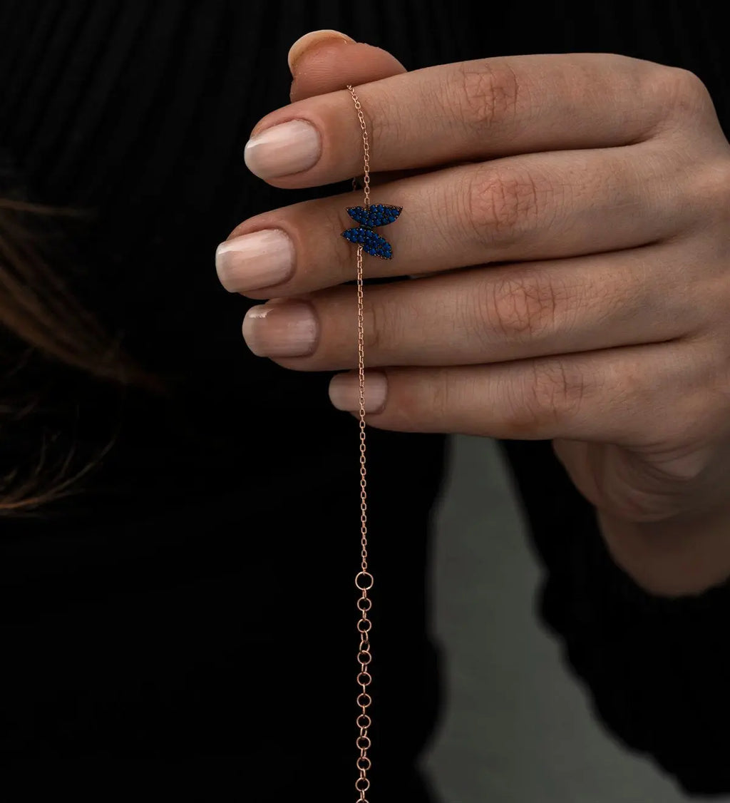 Blue Butterfly Bracelet Sterla jewelry