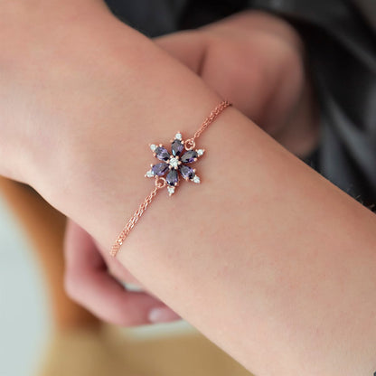 Purple Flower  Bracelet