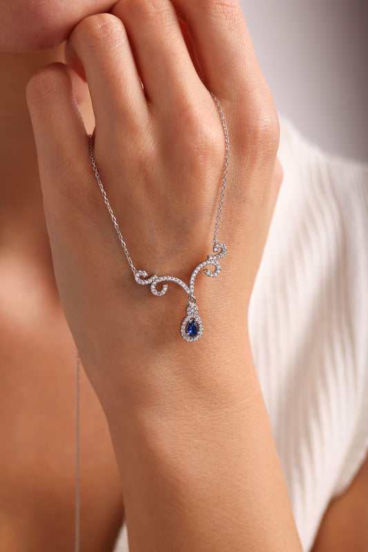 Sapphire Swirl Necklace