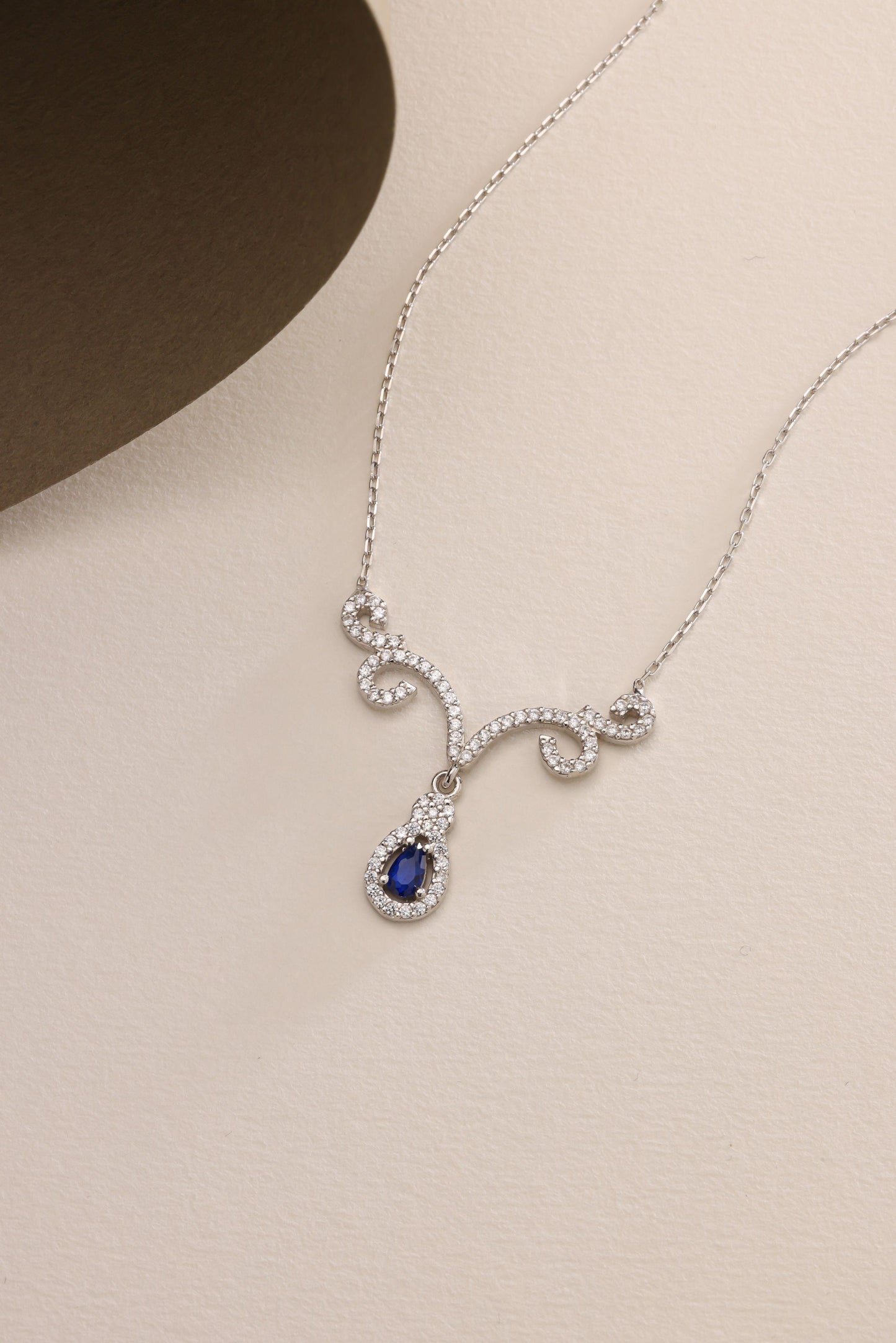 Sapphire Swirl Necklace