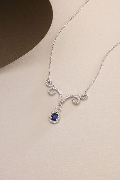 Sapphire Swirl Necklace